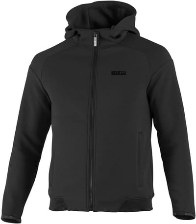 Sparco Hoodie Vest Full Zip Vest - Zwart — XXXL