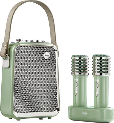 Divoom Songbird HQ - Karaokeset - 2 Microfoons - 50Wh - 8 uur speeltijd - Groen