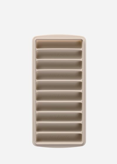 AYA&IDA - Ice Cube Tray - Ijsblokjesvorm - Siliconen ijsblokjes vorm met deksel - BPA vrij - herbruikbaar - langwerpige IJSblokjes voor flessen - koude dranken - Cream Beige