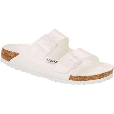 Birkenstock Arizona Slippers Triple White Narrow-fit | Wit | Imitatieleer | Maat 45 | 1019046