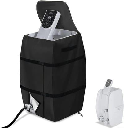 Heat Cover - Hoes voor de pomp van de warmwaterspa - Hoes voor de pomp van de warmwaterspa - Opblaasbare hoes voor de pomp van de warmwaterspa - Effectieve bescherming tegen alle weersomstandigheden (zwart)