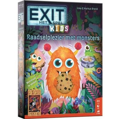 999 Games - EXIT - KIDS: Raadselplezier met monsters - Escape Room Spel - Kinderversie uit de EXIT-serie - Vanaf 5 jaar - Kinderspel - Meermaals te spelen - Educatief spel - Klein cadeautje