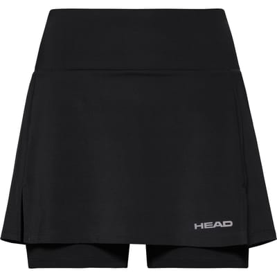 HEAD Club Basic Long Rok Dames-Zwart,Zilver