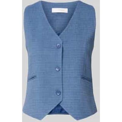 Gilet met V-hals en paspelzakken