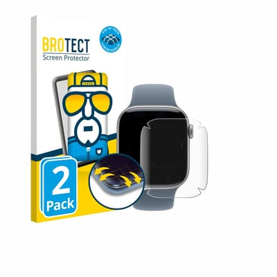 BROTECT - Screenprotector voor Apple Watch Series 11 (42 mm) - Folie Beschermfolie transparant volledig dekking - 2 Stuks