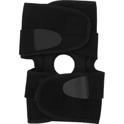 Ademende kniebeschermer stabilisator verstelbare outdoor sport kniebrace voor basketbal black