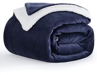 Dikke Sherpa Fleece Deken voor Tweepersoonsbed - 150 x 200 cm, Warme en Zachte Microvezel Plaid