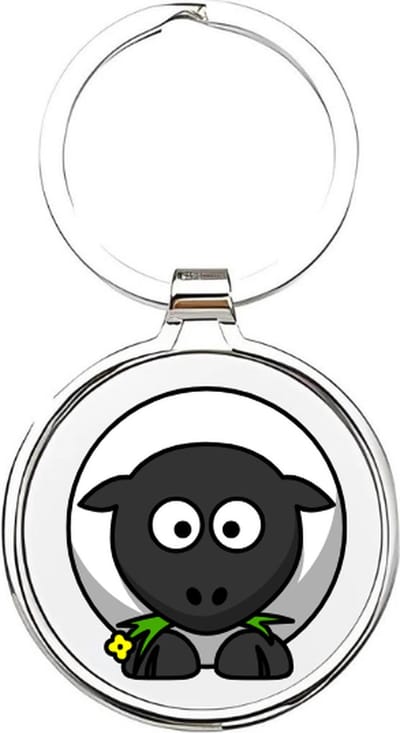 Akyol - Schapen Sleutelhanger - schaap - Dierenliefhebbers - Lammetje - Kinderboerderij - dieren - boerderijdieren - lam - schaapje - cadeau voor een dierenliefhebber - sheep - schapenboer - wol - 4 x 7,5 CM