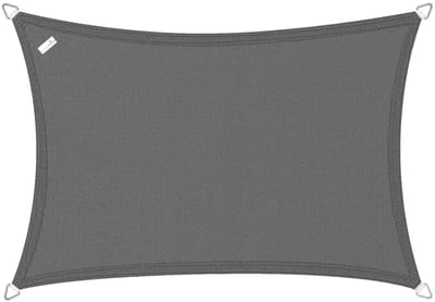 Buitenkado schaduwdoek rechthoek 5x7m - HDPE/RVS - antraciet