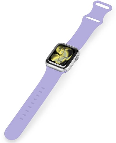 Horloge Bandje Geschikt voor Apple Watch 1, 2, 3, 4, 5, 6, 7, 8, 9, 10, 11, SE - 42/44/45/46 mm Bandje Siliconen Polsband - Siliconen Bandje Smartwatch - Violet