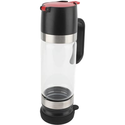 Honingdispenser 350ml Helder Glas Siroopdispenser met Handvat Voorkom Druppelen Honingcontainer voor Black black