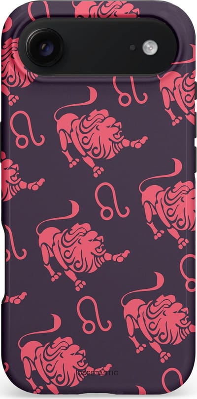 Casetastic hoesje geschikt voor Apple iPhone Air - MagSafe - Dubbellaagse bescherming - Zodiak leeuw - Fashion Case - Donkergrijs Koraal