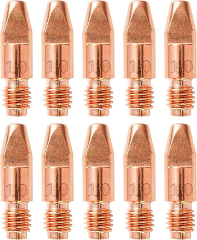 Koperen Contactpunten - Lasmondstukken Set - MIG MAG Lassen - Hittebestendig M8 - 10 mm - Rood