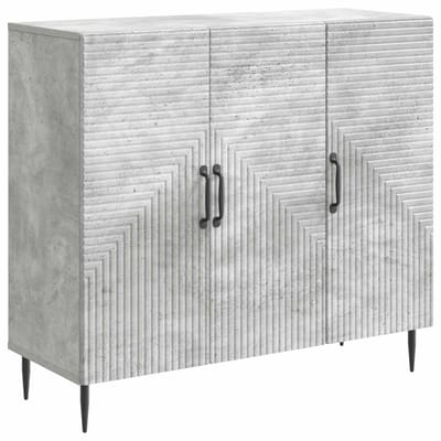 vidaXL - Dressoir - Betongrijs - 89 - x - 34,5 - x - 80 - cm - Bewerkt - hout