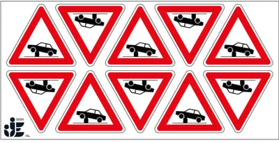 Beweegbare paal sticker - J39 | 5 cm - 10 stuks per vel