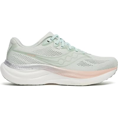 Saucony Ride 19 Neutrale schoen Dames-lichtgroen, roze