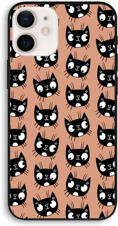 Case Company® - Hoesje geschikt voor iPhone 12 Pro hoesje - Kat - Biologisch Afbreekbaar Telefoonhoesje - Bescherming alle Kanten en Schermrand