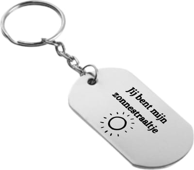 Akyol - jij bent mijn zonnestraaltje sleutelhanger - Quotes - familie vrienden - cadeau - 54 x 29mm