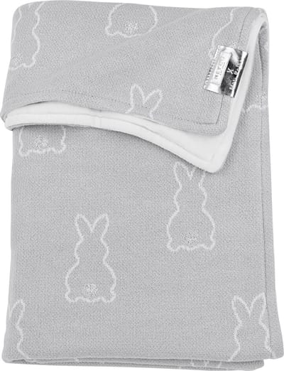 Meyco Baby X Mrs.Keizer Rabbit velvet wiegdeken - silver - 75x100cm - 2.0 TOG