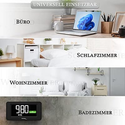 CO2 Metingen en Alarm met Kleurrijke Weergave - CO2 Meetinstrument voor Luchtkwaliteitsbewaking
