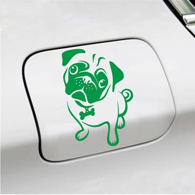 Bumpersticker - Hond - 15 X 10 - Groen