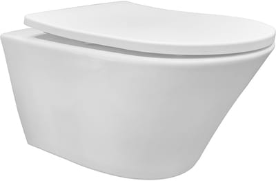 Wiesbaden Vesta wandcloset rimless met Shade slim toiletzitting softclose en quick release glans wit
