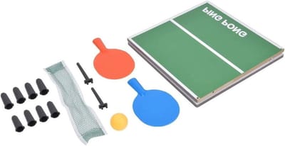 Mini Tafeltennis Set - Opvouwbare Tafel - Indoor Outdoor Sport - Compleet Met Accessoires - Voor 2 Spelers - Blauw