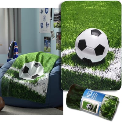 Voetbal ZACHTE POLARDEKEN voor spelers, bedsprei voor kinderen 100x150 cm, OEKO-TEX