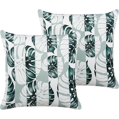 TERMINI - Tuinkussen set van 2 - Lichtgroen - 45 x 45 cm - Polyester