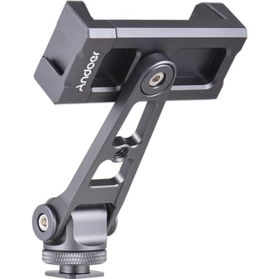 Andoer multi-fonctionnel support pour téléphone pince téléphone trépied support en alliage d'aluminium 360 degrés rotatif avec Phone Clip Only gray