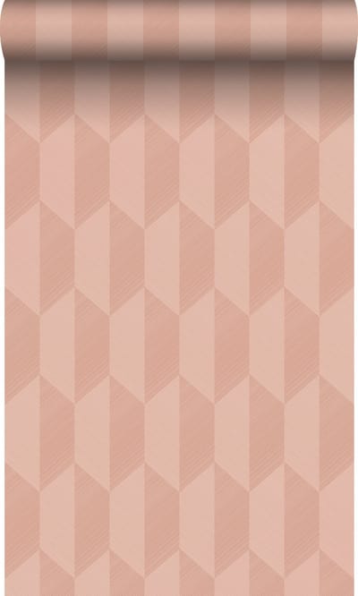 Origin Wallcoverings behang 3D-motief terracotta roze - 50 x 900 cm - 348033