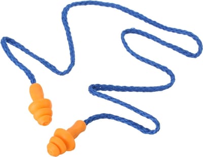 Herbruikbare - Oordoppen - Met koord - Blauw - Geel - Geluidsdemping - Gehoorbescherming - Klussen