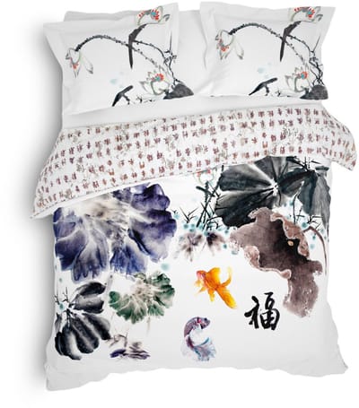 Heckett & lane Nakita - Dekbedovertrek - Eenpersoons - 140x200/220 cm + 1 kussensloop 60x70 cm - Insignia Blue