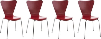 CLP Calisto - 4x Bezoekersstoel rood