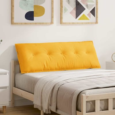 vidaXL - Rugkussen - Licht - Geel - 140 - x - 50 - cm - Corduroy - stof