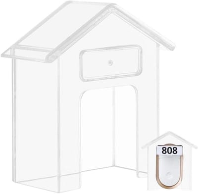 Deurbel Regenkap - Waterdichte Behuizing - Buitenbeveiliging - Vijfzijdige Waterdichtheid - 7.2 x 6.9 cm - Transparant