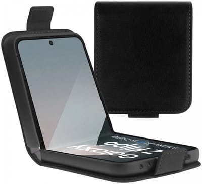Rosso Element Geschikt voor Samsung Galaxy Z Flip 7 FE / 6 | Magneetsluiting | Stand Functie | Zwart