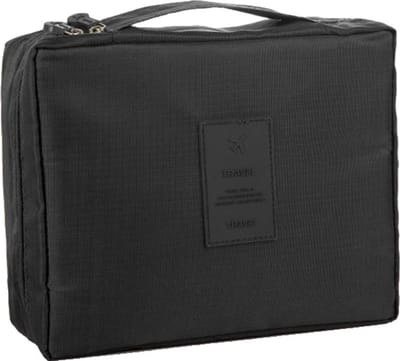 Fako Fashion - Make-up Tasje Rechthoek - Cosmetica Organizer - Make-up Toilettas - 21x16x8cm - Zwart