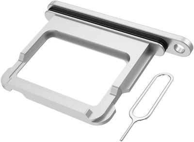 MMOBIEL Simkaart Houder Geschikt voor iPhone 17 – Sim Tray - Simkaarthouder Vervanging – Sim Card Tray - Incl. Sim Pin en Waterdichte Rubberen Ring - Wit