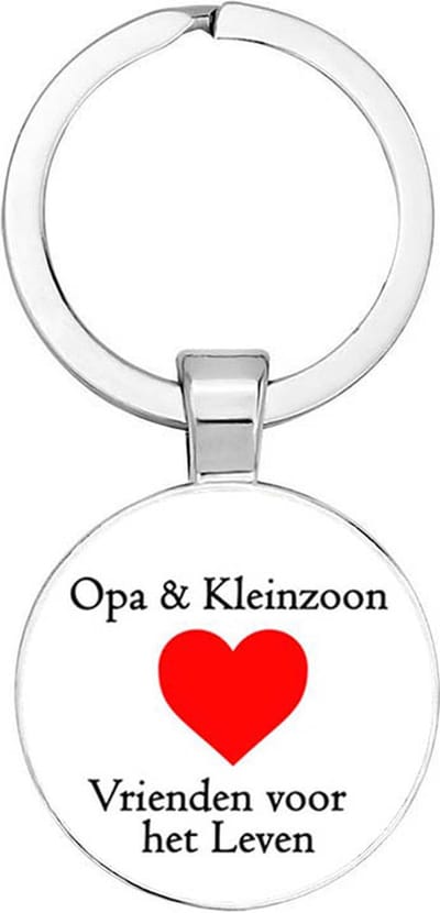 Akyol - Opa en kleinzoon Sleutelhanger - liefde - opa/kleinzoon - beste vrienden - cadeautje voor opa of kleinzoon - cadeau - verjaardag - kado - geschenk - gift - 2,5 x 2,5 CM