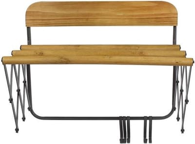 Meubels - Kapstok Uittrekbaar Zwart Metaal 62,5x57x28,5cm