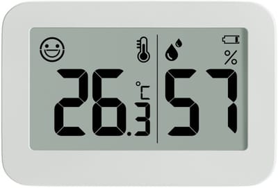 Crrynuo - Mini hygrometer binnenthermometer - Hygrometer met ° C - Digitale hygrometer temperatuurmonitor - Geschikt voor kassen-babykamers-kelders-broedmachines voor reptielen-kasten