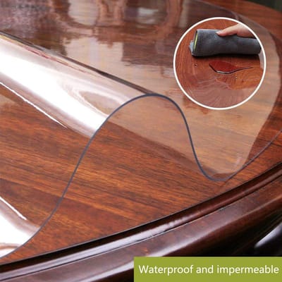 Rond Tafelkleed - Tafelbeschermer PVC - Tafel Beschermen - Waterdicht Oliebestendig - Diameter 105cm - Transparant