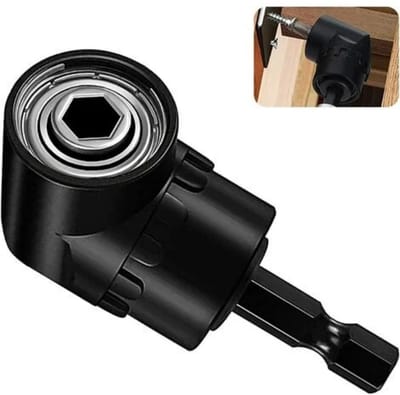 EXCITAT 105° Hoeksleutel - Haakse stalen hoeksleutel - Haakse boormachine - Met 1/4" magnetische boorkop - Multifunctionele hoekboorkop - geschikt voor boren in krappe ruimtes Accessoire-adapter