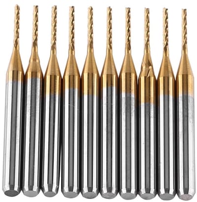 Dailygoody - 10 Stks Carbide Vierkante Frees - Precisie graveren - 1mm formaat - Geschikt voor diverse materialen - Wolfraamcarbide