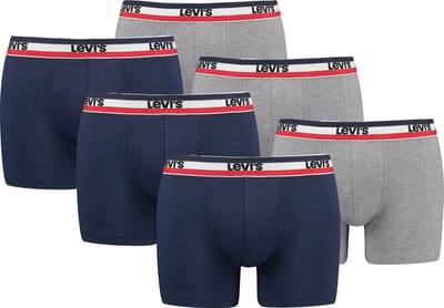BOXERS 6-pack Levi's Sportswear Logo herenboxershorts, ondergoed gemaakt van biologisch katoen
