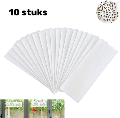 10 stuks - Vliegenstickers - Vliegenval - Binnenvliegenstickers - Raamvliegenval - Binnenvliegenvanger - Huishoudelijke vliegenstickers - Fruitvliegjes vangers - fruitvliegenval