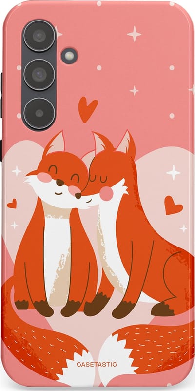 Casetastic Hoesje Geschikt voor Samsung A55 - Stijlvolle Beschermende Duo-layer Case - Vossenzoen