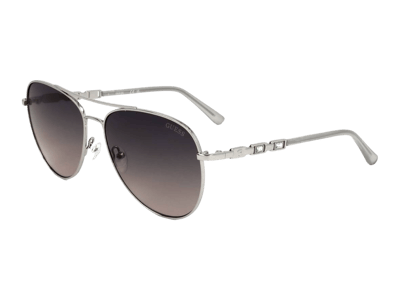 Guess GF6143/S 10B Zonnebril - Dames - Zilverkleurig