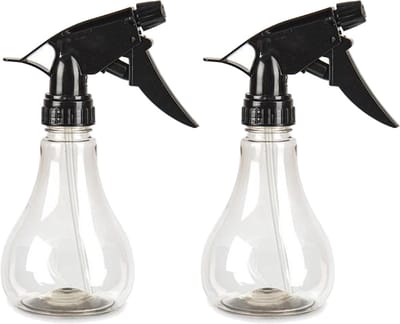 Plasticforte Waterverstuiver/plantenspuit - 2x - zwart - 250ml - kunststof - spuitfles